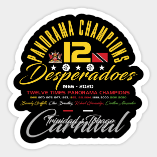Desperadoes 12 times Panorama Champions Sticker